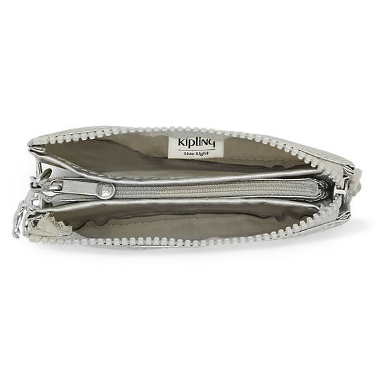 Kipling Creativity Small Metallic Pouch Tassen Zilver | BE 2109XY